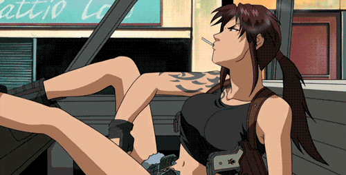 Black lagoon revy gif comp. Black lagoon is a great anime where in a rare case the dub is 100% better than the sub. 2 full seasons out, one half season, and a f