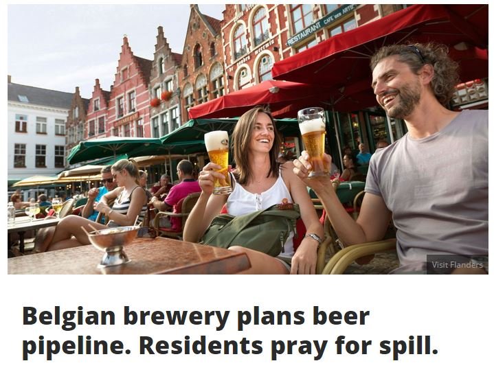 Beer pipeline. where are the pipeline protesters?.