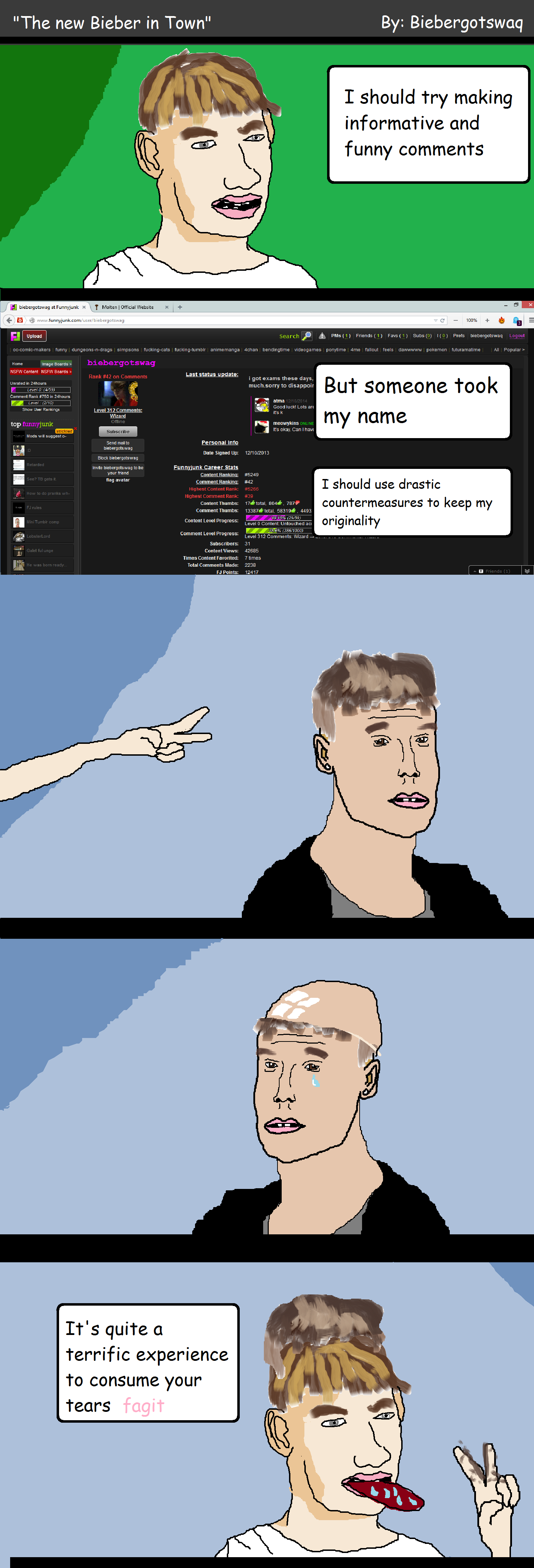 biebergotswaqqed. My thinspiration: /Wanted+to+try+making+oc/funny-pictures/5384644/. The new Bieber in Town" a ’ I should try making informative and funny comm