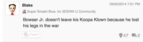 blake. . Blake was PM a, Super Smash Bros. tor sesame U Community Don' t act like one of you on here want that piece of scum who hid in the corner of Temple and