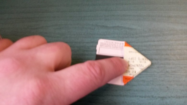 Bored?. Frogs' porn Take a buttload of these! Take one Folld the corner over to a 45 degree angle Open it back out Do the same to the other corner (closest) 45 