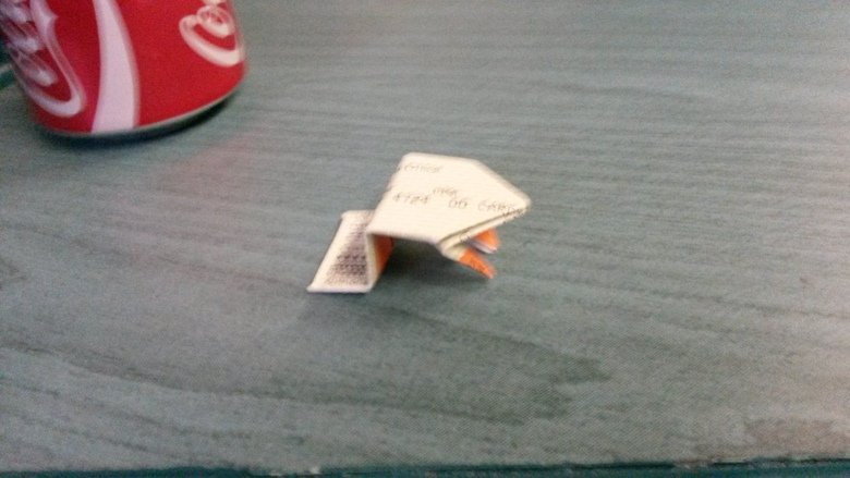 Bored?. Frogs' porn Take a buttload of these! Take one Folld the corner over to a 45 degree angle Open it back out Do the same to the other corner (closest) 45 