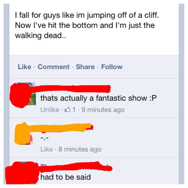 Facebook (2) Facebook (2). I just thought this was funny, also does anyone know of any mobile editing apps? www.facebook.com/BulletProofTacoShell. I fall for guys. like inn