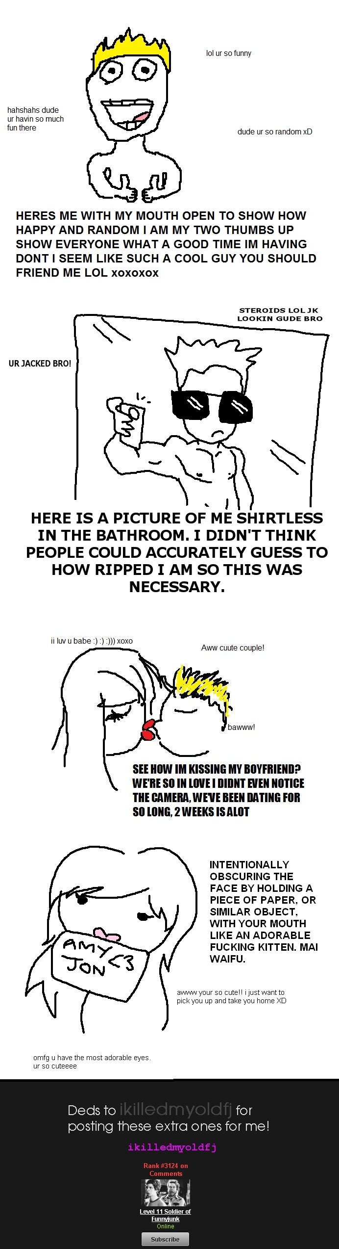Facebook Photo Cliches 3 Facebook Photo Cliches 3. #1 - /funny_pictures/2426930/Facebook+Photo+Cliches/ #2 - /funny_pictures/2431130/Facebook+Photo+Cliches+2/ ikilledmyownfj's profile -