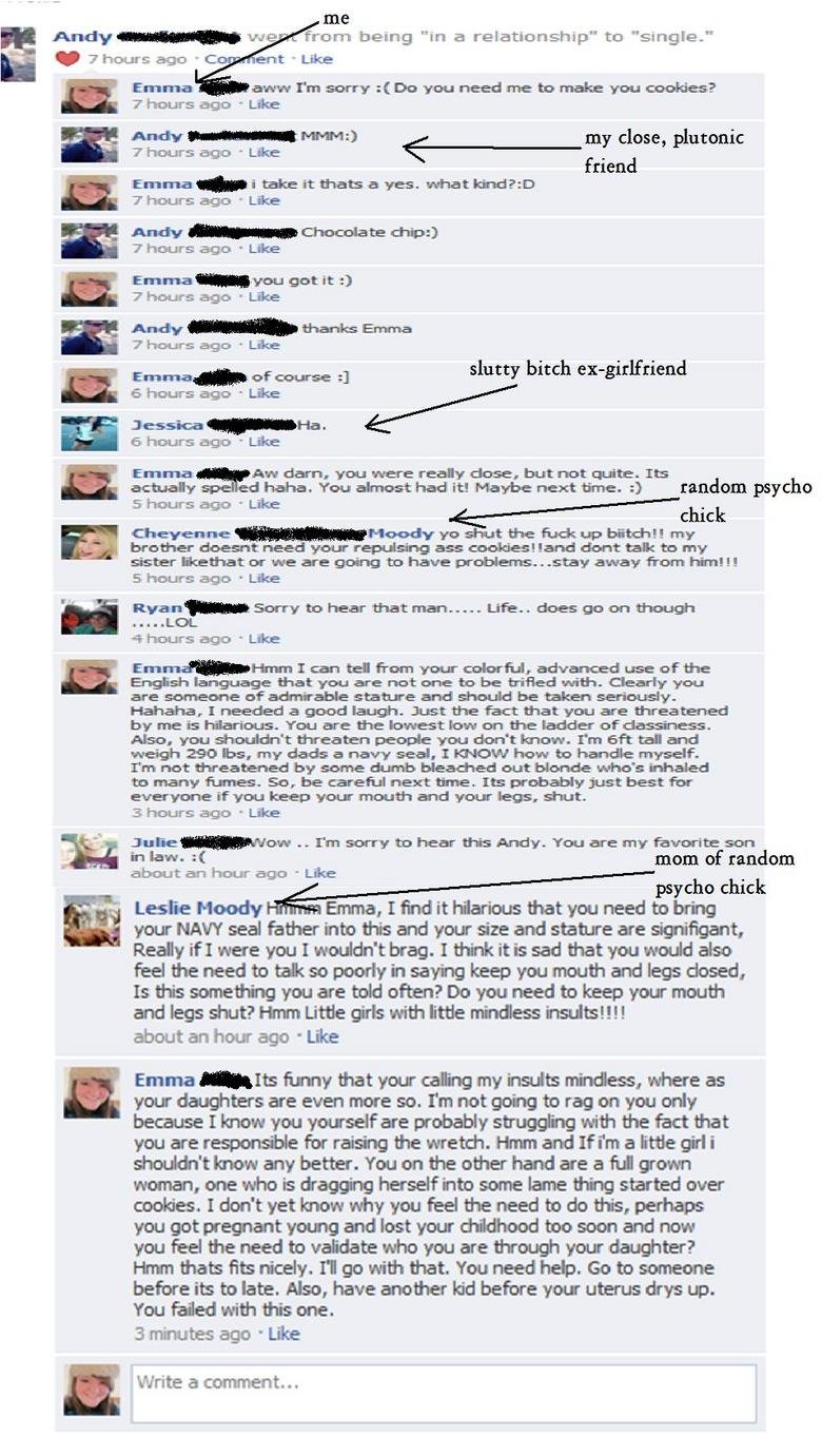 Facebook Smackdown Facebook Smackdown. Seriously guys? All the comments about my weight, kinda lame. They don't offend me anymore it's just immature. P.S. One free cookie with eve