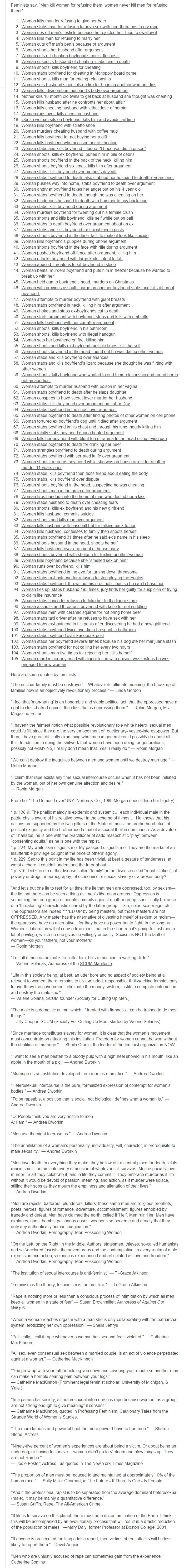 Feminism in Action. Source: feminists-please-stop.tumblr.com/post/108095542707/what-are-exactly-the-actions-of-modern-feminists. Anonymous asked . What are exac