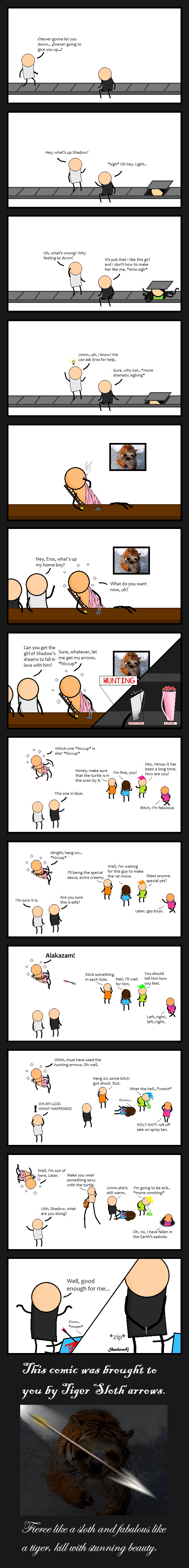 Finding true love Finding true love. Subscribe for more OC comic. Dedz to hypnotoadtrance for helping on the tiger sloth and arrows. Check out some of my other comics. /channel/o