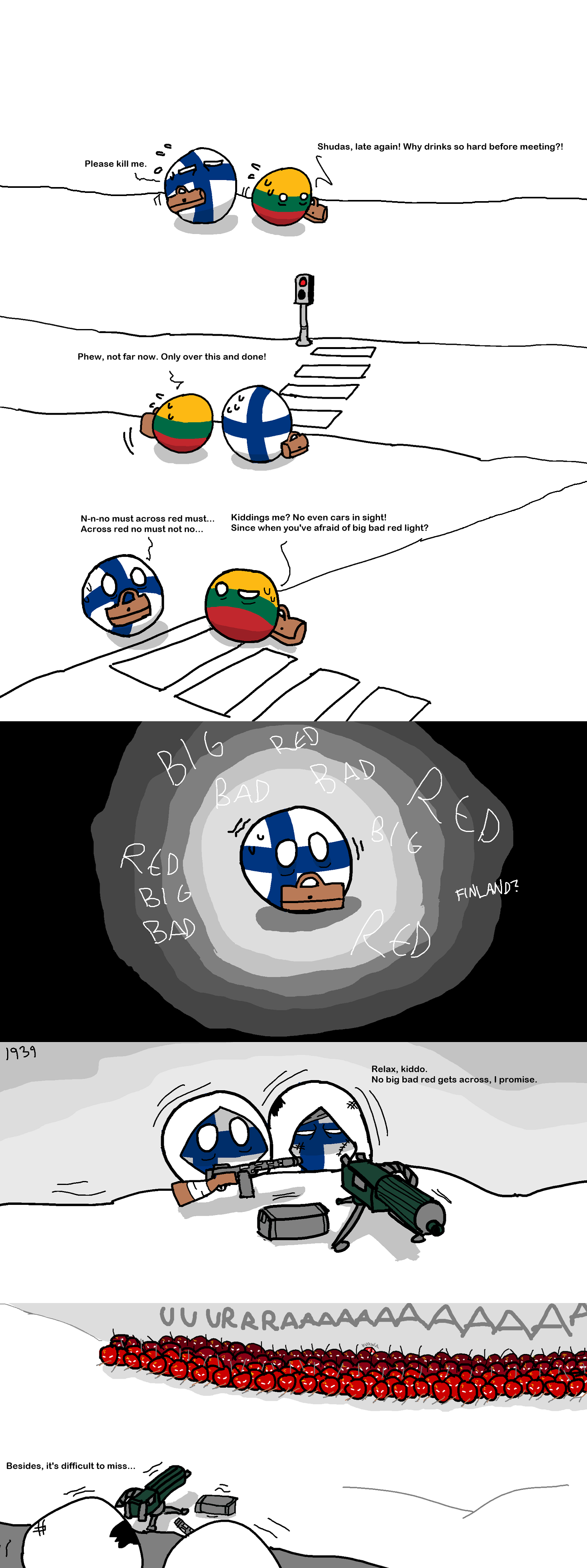 Finland's Fantastic Flashback. r/polandball (hulibuli) "The inspiration for the comic came from discussion with Lithuanian lecturer. He was wondering why F