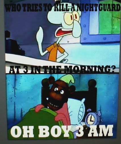 FNAF Comp #2. I seriously don't know what this is supposed to represent Who are those two, and why does one look like an EOD-Armored Halo 3 spartan? When FNAF 2