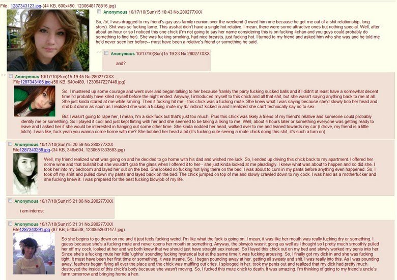 Fun with a mute chick. Fun with a mute chick.. click enlarge if you can't read it well<br /> .<br /> .<br /> .<br /> And now for something completely different