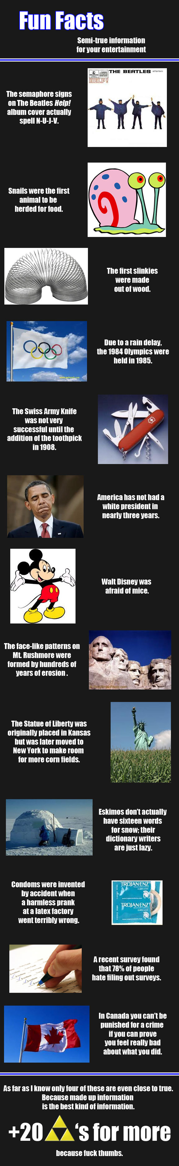 Fun Facts Fun Facts. Part 2 if anyone is interested: /funny_pictures/2720842/Fun+Facts+2/ 100% OC... ...except for the one that isn't... ...but that one wasn't very funny