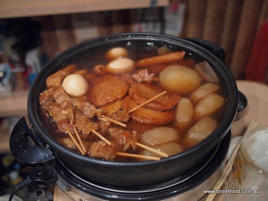 Japanese Food: Street Foods. 1. Yaki Imo Yaki Imo are baked sweet potatoes cooked over a wood fire. Yaki Imo trucks and carts fitted with wood stoves can be fou