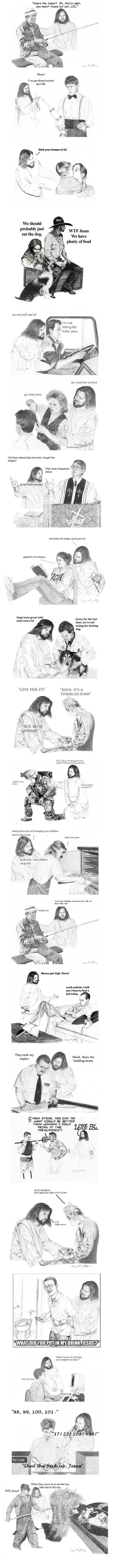 Jesus is a jerk comp. Jesus is a jerk comp.. Part 2: /funny_pictures/2869468/Jesus+is+a+jerk+Comp+Part+2/ EDIT: Front page, you guys rock. Jerk Jesus be with you.. Howls thg tundar?