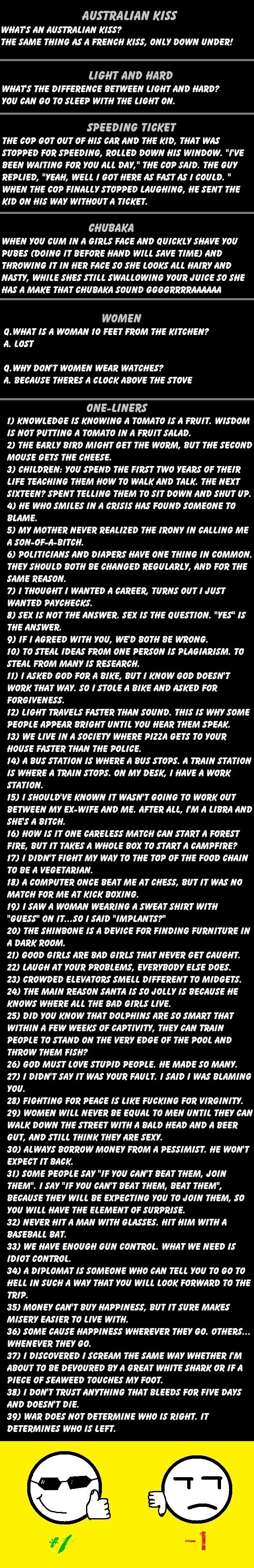 Jokes Compilation 2 Jokes Compilation 2. PART 1 /funny_pictures/1258855/Joke+Compilation+1/<br /> Part 3 /funny_pictures/1263006/Jokes+Compilation+3/<br /> Part 4 /funn