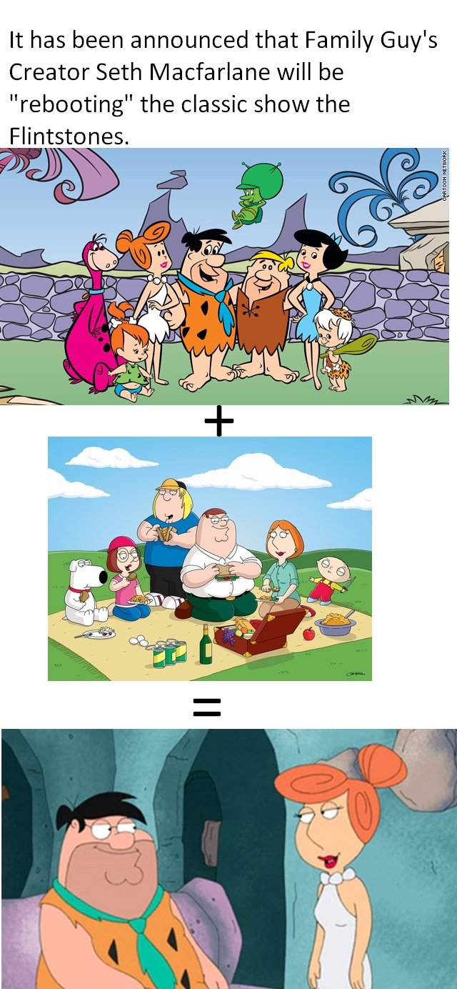 New Flintstones (read descrip) New Flintstones (read descrip). Source: marquee.blogs.cnn.com/2011/05/17/seth-macfarlane-to-reboot-the-flintstones/?hpt=Sbin I hope it dosen't suck a donkey dic