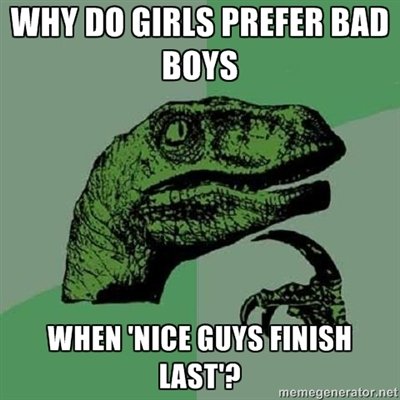 Nice guys finish last Nice guys finish last. Original content by me! I doubt it's an original concept, but I haven't seen it before myself. Inspired by Alex Steacy of Loading Ready R