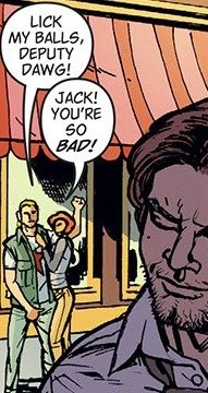 No context comics: The Wolf Among Us. The best kind. The many faces of Bigby Wolf #1 Liar. Colin knows what's up. Jesus. The many faces of Bigby Wolf #2 They're
