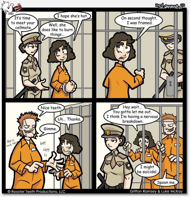 RT Comics 3. roosterteeth.com/comics/ not mine. I' m sorry, sir. Yours card was Haw did you plan business card with electrical to my for lunch}? Tape. on the ba