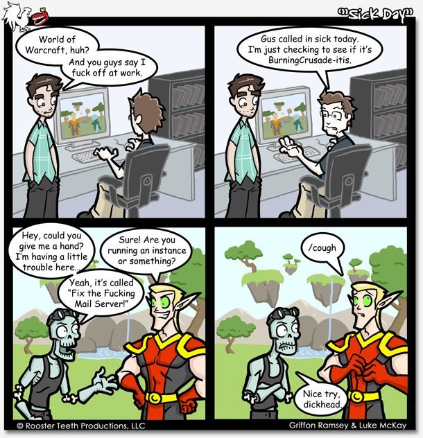 RT comics 2. thats a bonus one that joel made your welcome roosterteeth.com/comics/ not mine. Mott, I' m thankful that you' re older than 'fll' iit In thankful 