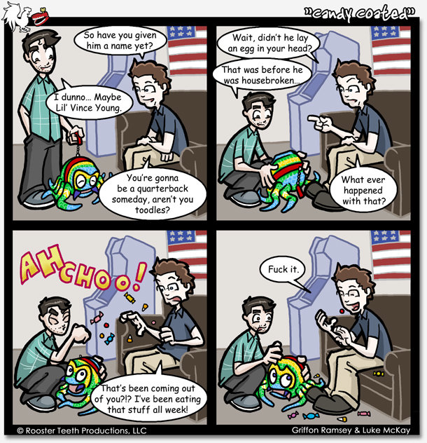 RT comics 2. thats a bonus one that joel made your welcome roosterteeth.com/comics/ not mine. Mott, I' m thankful that you' re older than 'fll' iit In thankful 