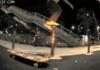 Awesome Skateboard rail jumping flip