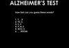 Alzheimer's Test