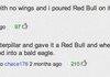 Red Bull gives you wings..