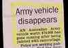 army vehicle disappears