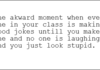 Akward!