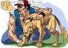Ash and Pikachu in adult version