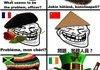 Around the world Troll face