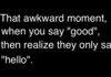 awkward moment