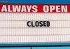 Always open - closed