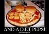 and a diet pepsi