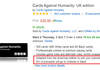 AmazonUK page for Cards Against Humanity